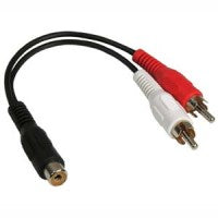 6inch RCA-Female to RCA-Male x2 Splitter