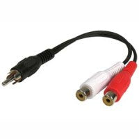 6inch RCA-Male to RCA-Female x2 Splitter