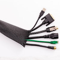 Expandable Braided Cable Sock Black 2